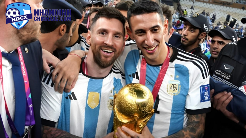 Di Maria gắn liền với các thành công của Messi tại ĐT Argentina. Ảnh: Getty