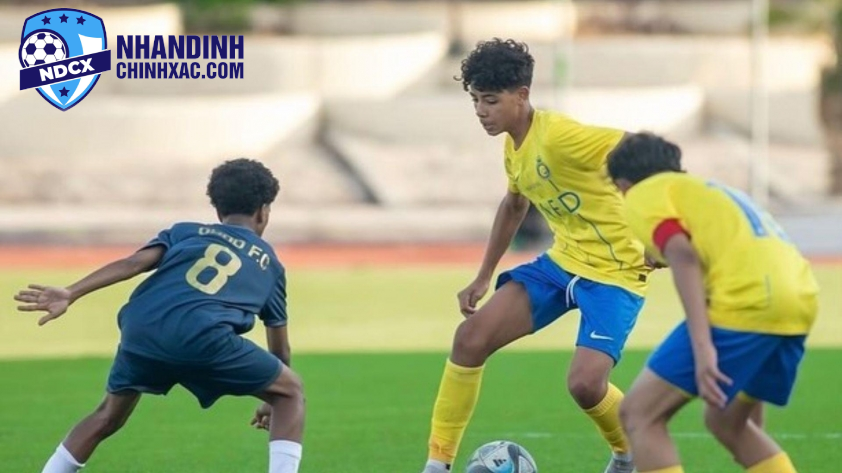 Cristiano Jr ngày càng trưởng thành trong màu áo đội trẻ Al Nassr. Ảnh: Instagram