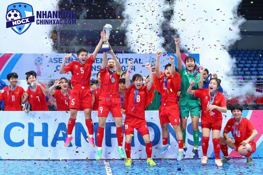 ĐT futsal nữ Việt Nam vừa vô địch giải futsal nữ Đông Nam Á 2024 (Ảnh: Futsal Thailand)