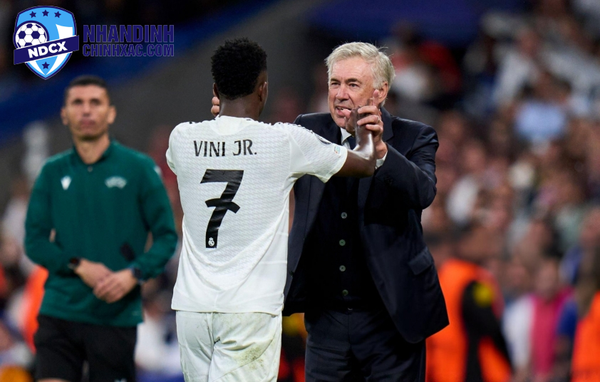 Ancelotti Bày Tỏ Quan Điểm Về Tương Lai Của Vinicius Jr Tại Real Madrid