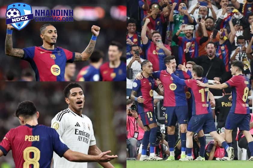 Barca ngược dòng thắng 5-2 Real Madrid. Ảnh: Getty