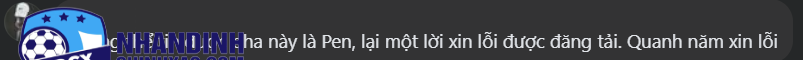 Không thể tin được pha này là Pen, lại một lời xin lỗi được đăng tải. Quanh năm xin lỗi