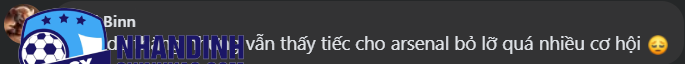 Mặc dù thắng nhưng vẫn thấy tiếc cho Arsenal bỏ lỡ quá nhiều cơ hội