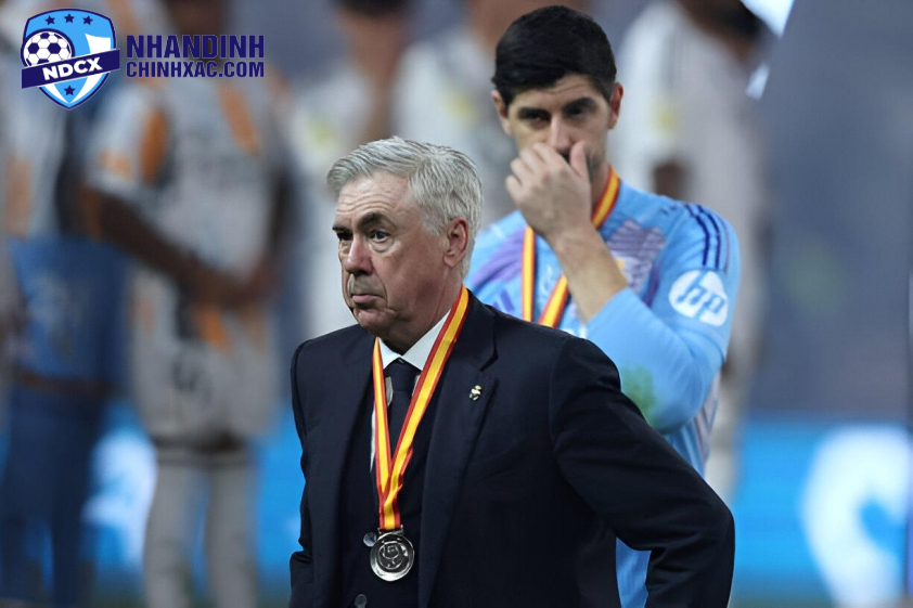 HLV Ancelotti thừa nhận thực tại bất ổn tại Real Madrid (Ảnh: Getty).