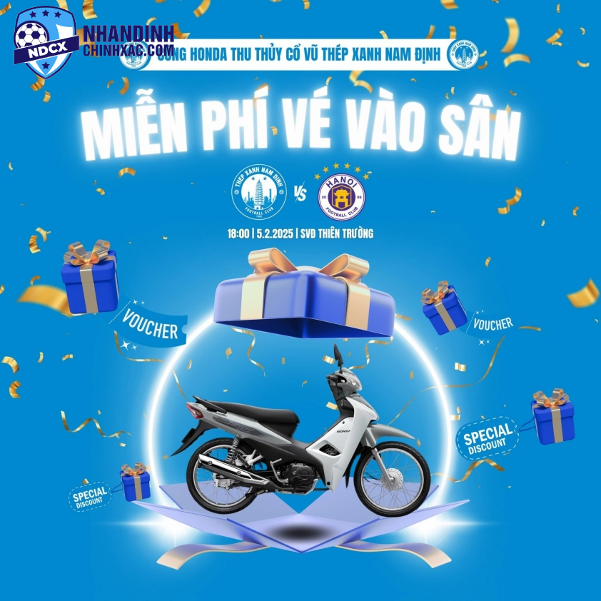 CLB Nam Định thưởng lớn NHM ở trận tiếp đón Hà Nội FC (Ảnh: CLB)